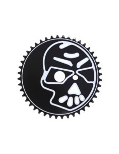 Steel Chainring Skull 1/2 X 1/8 44t Black/White.